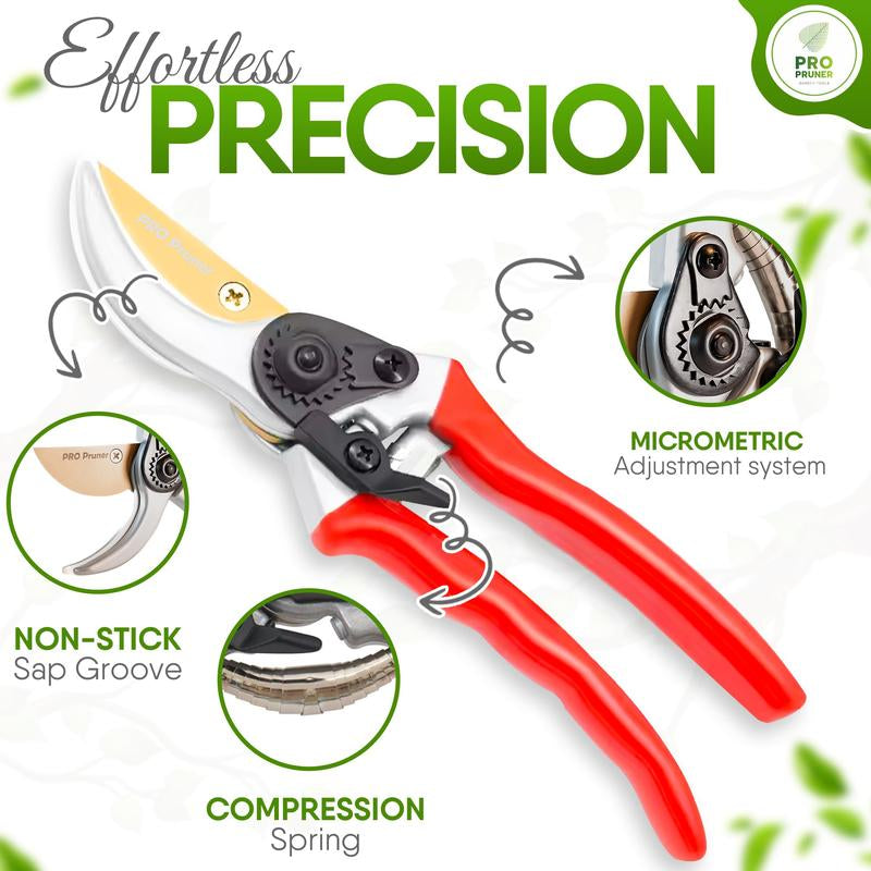 Pro Premium Bypass Pruning Shears, Use as Pruners, Garden Shears