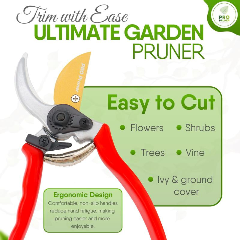 Pro Premium Bypass Pruning Shears, Use as Pruners, Garden Shears