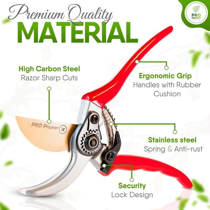 Pro Premium Bypass Pruning Shears, Use as Pruners, Garden Shears