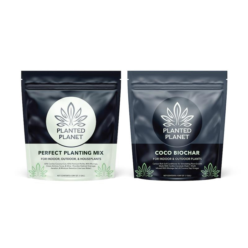 The Perfect Pair: 1 Coco Biochar Soil Super Ingredient & 1 Perfect Planting Mix