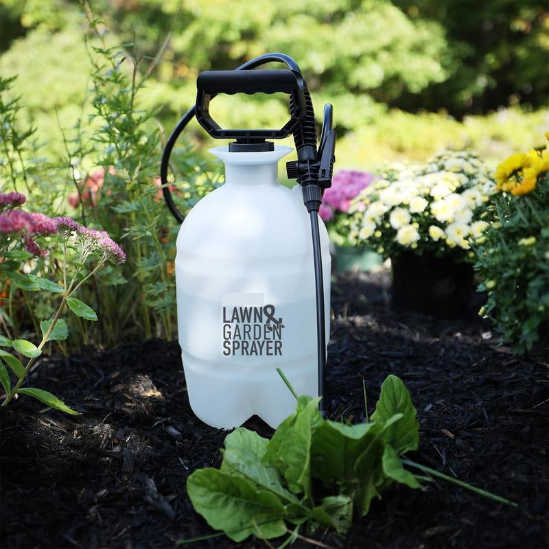 1 Gallon Lawn and Garden Pump Pressured Sprayer, for Spraying Plants, Garden Watering