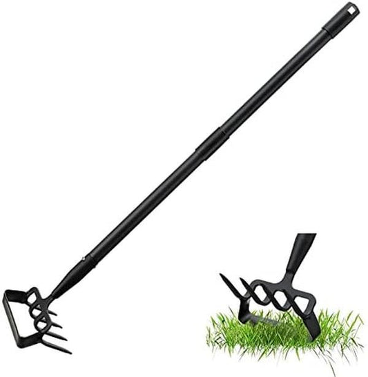 Garden Hoe 62 Inch Long Stirrup Hoe for Weeding with Adjustable Handle Scuffle, Heavy Duty Garden Hoe for Gardening Weeding